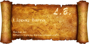 Lippay Barna névjegykártya