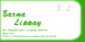 barna lippay business card